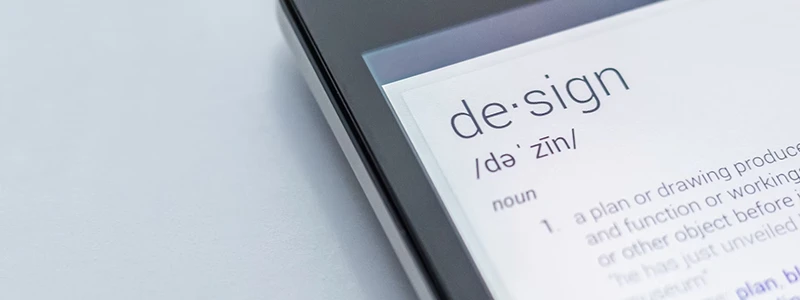 Definition von Design auf einem Bildschirm