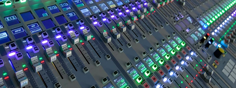 ein leuchtendes Mischpult